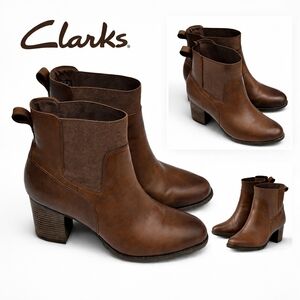 Clark's  heeled brown Ankle‎ boots 10
